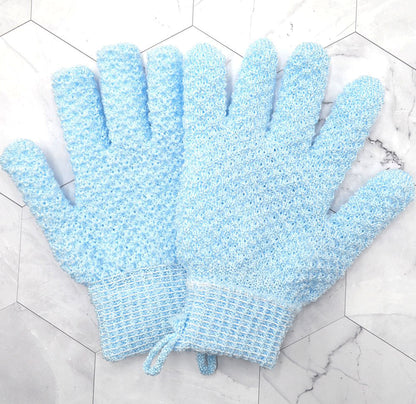 Five Finger Jacquard Bathing Frosted Double-sided Gloves